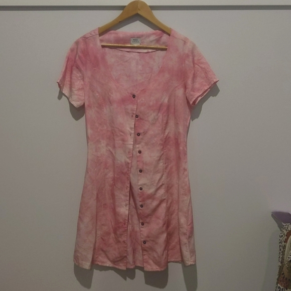 Pink tie dye RVCA dress - Picture 3 of 5